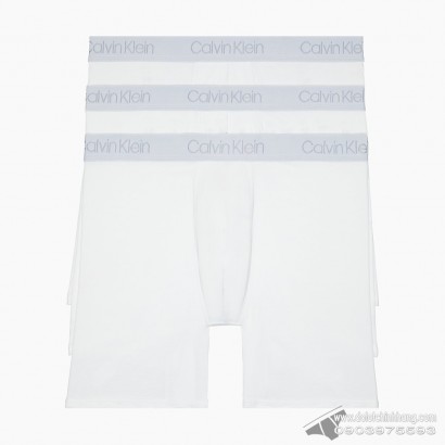 Quần lót nam Calvin Klein NB2869 Pima Cotton Boxer Brief 3-pack White